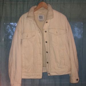 Urban outfitters white corduroy jacket